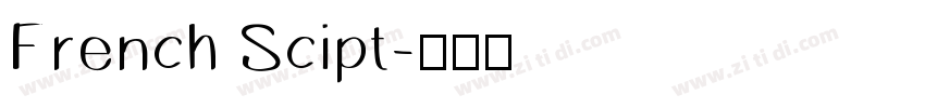 French Scipt字体转换